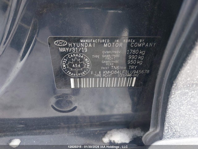 KMHD84LF3LU945678 Hyundai Elantra Preferred Auto Ivt