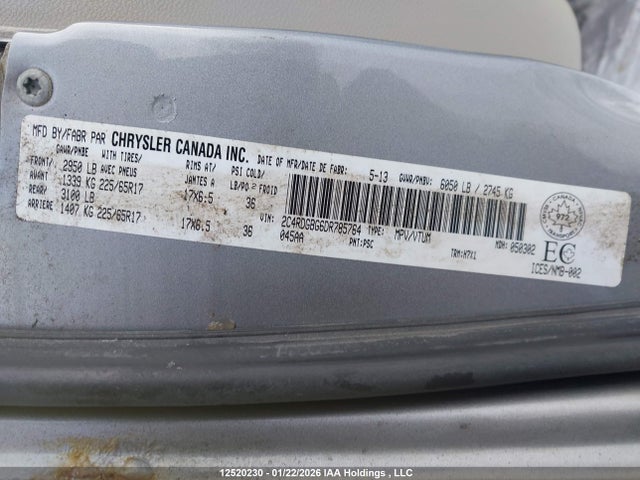 Aukcja sprzedaży 2013 Dodge Grand Caravan Se/sxt, vin: 2C4RDGBG6DR785764, numer aukcji: 12520230