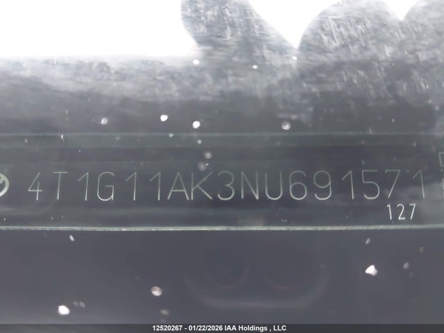 4T1G11AK3NU691571 Toyota CAMRY SE