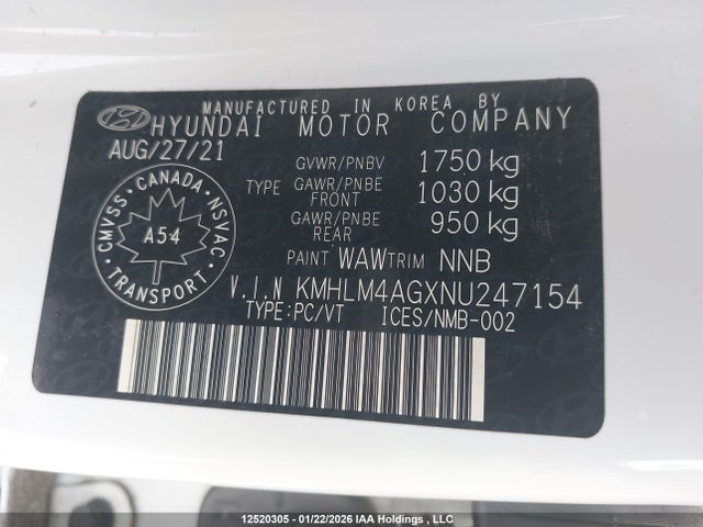 Hyundai ELANTRA SEL 2022 KMHLM4AGXNU247154 Image 17