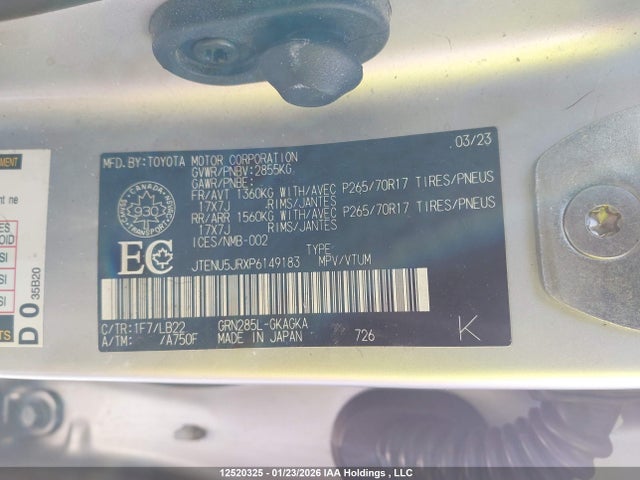 JTENU5JRXP6149183 Toyota 4runner