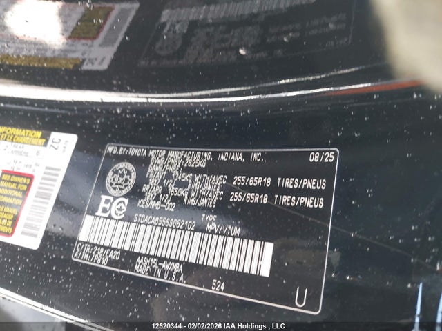 Aukcja sprzedaży 2025 Toyota Grand Highlander Hybrid Xle, vin: 5TDACAB55SS062102, numer aukcji: 12520344