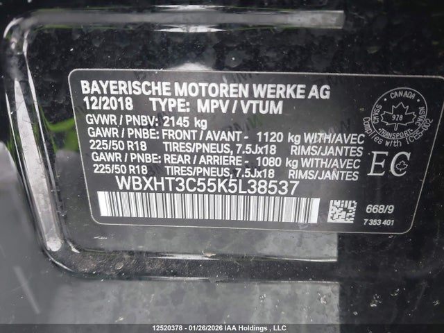 WBXHT3C55K5L38537 BMW X1 Xdrive28i