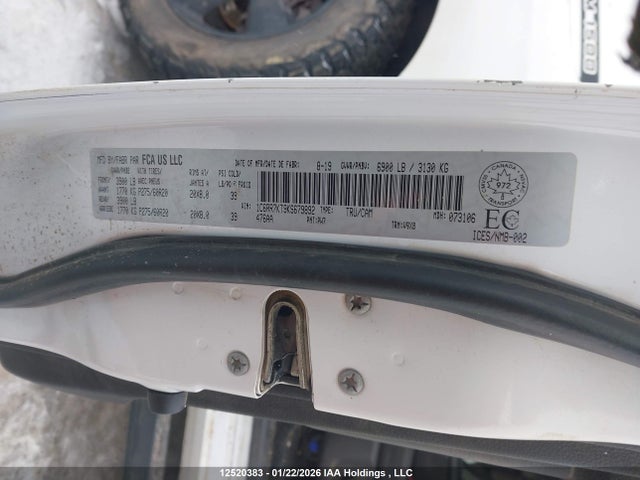 1C6RR7KT9KS679892 RAM 1500 Classic Tradesman