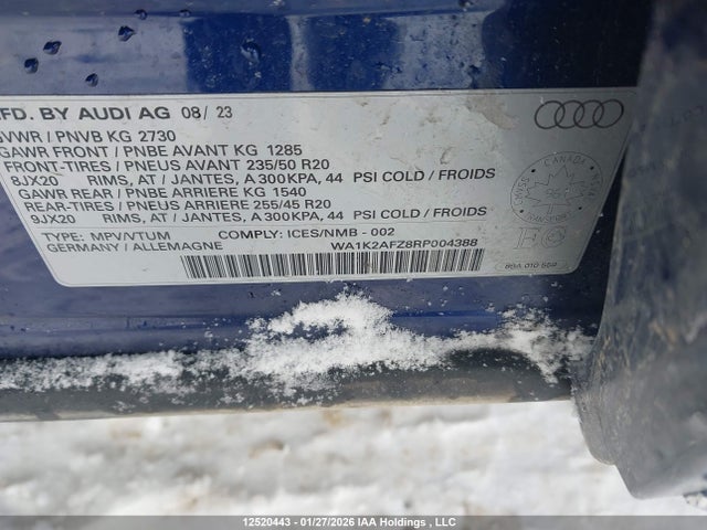 WA1K2AFZ8RP004388 Audi Q4 E-tron 50