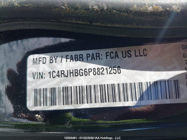 1C4RJHBG6P8821256 Jeep Grand Cherokee Limited