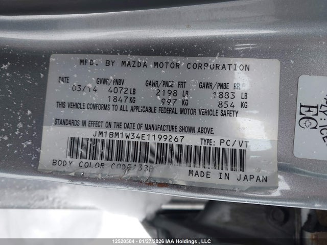 JM1BM1W34E1199267 Mazda MAZDA3