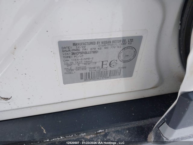 3N1CP5DV0LL579951 Nissan KICKS SR