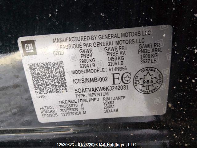 5GAEVAKW6KJ242031 Buick Enclave