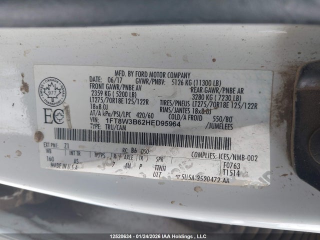 1FT8W3B62HED95964 Ford F350 Super Duty