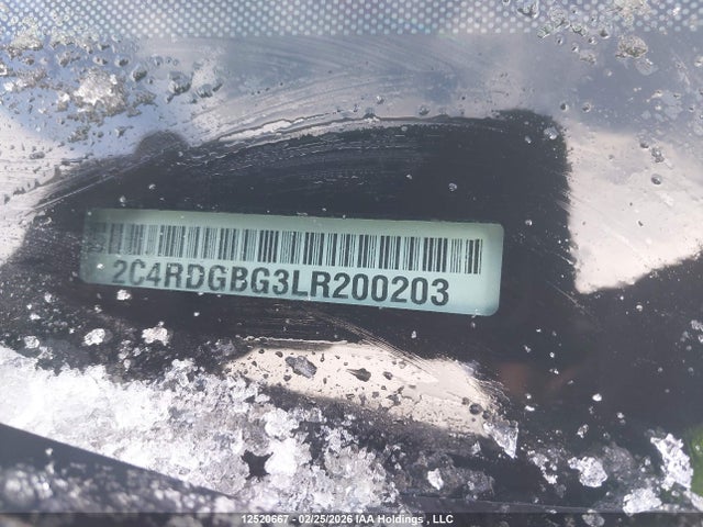 Aukcja sprzedaży 2020 Dodge Grand Caravan Sxt, vin: 2C4RDGBG3LR200203, numer aukcji: 12520667