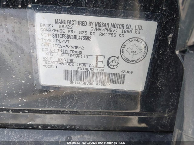 Aukcja sprzedaży 2024 Nissan Kicks S, vin: 3N1CP5BV3RL475692, numer aukcji: 12520683