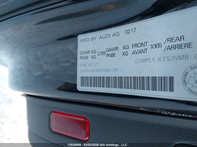 WAUNNAF44HN063136 Audi A4 2.0t Komfort