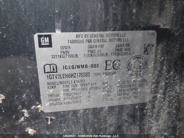 1GTV2LEH6HZ178583 GMC SIERRA 1500