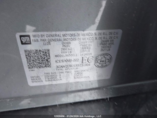 3GNKDJRJ1SS151804 Chevrolet Blazer Ev Rs Awd