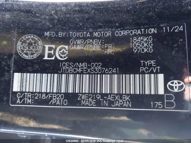 Toyota Corolla Hybrid Le 2025 JTDBCMFEXS3076241 Image 19