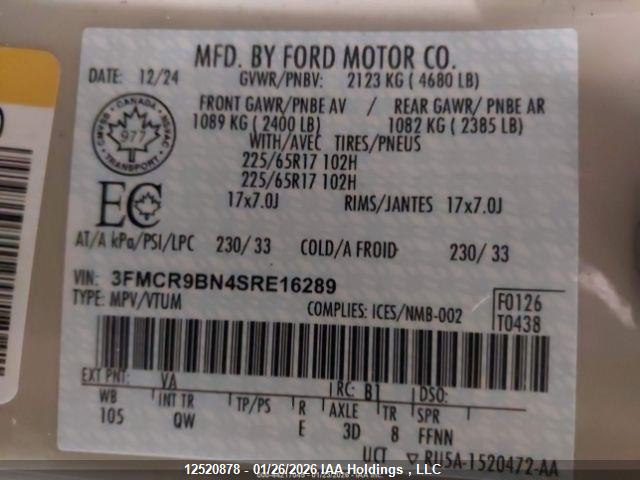 3FMCR9BN4SRE16289 Ford Bronco Sport Big Bend