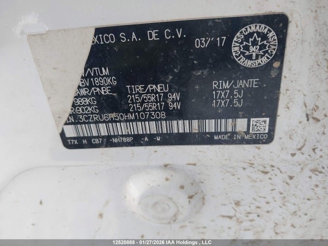 3CZRU6H50HM107308 Honda HR-V EX