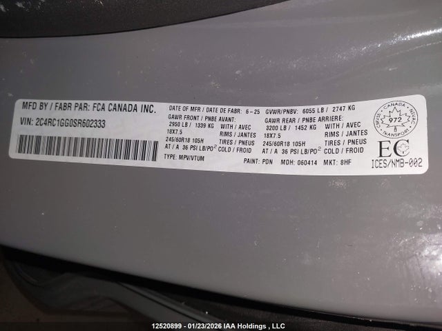 Chrysler Pacifica Limited 2025 2C4RC1GG0SR602333 Image 19