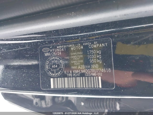 KMHLM4DG7RU774618 Hyundai Elantra Preferred W/tech Package
