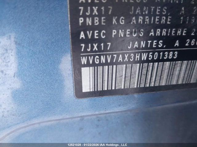 WVGNV7AX3HW501383 Volkswagen Tiguan Wolfsburg