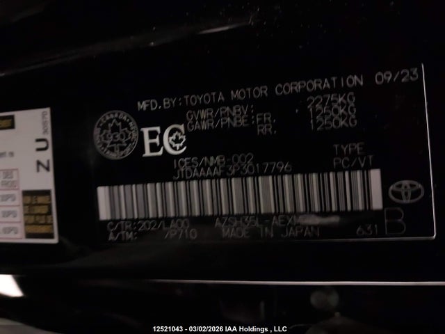 Aukcja sprzedaży 2023 Toyota Crown Xle/limited, vin: JTDAAAAF3P3017796, numer aukcji: 12521043