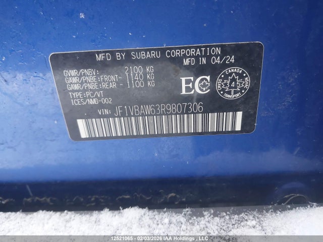 Subaru Wrx Rs 2024 JF1VBAW63R9807306 Image 9