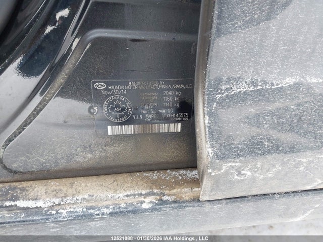 5NPE24AFXFH143575 Hyundai SONATA GL