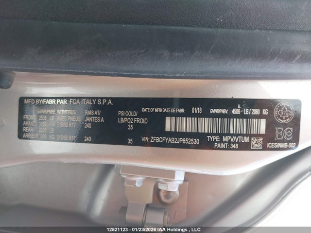 ZFBCFYAB2JP652530 Fiat 500x Pop