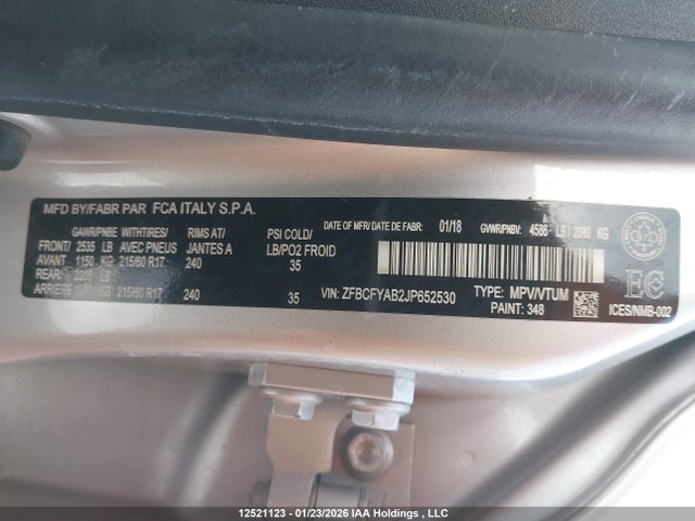 ZFBCFYAB2JP652530 Fiat 500x Pop