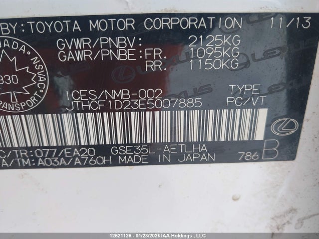 JTHCF1D23E5007885 Lexus IS 250