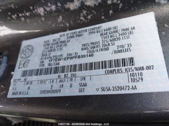 Ford F-150 Xlt 2023 1FTEW1EP9PFB59140 Image 9