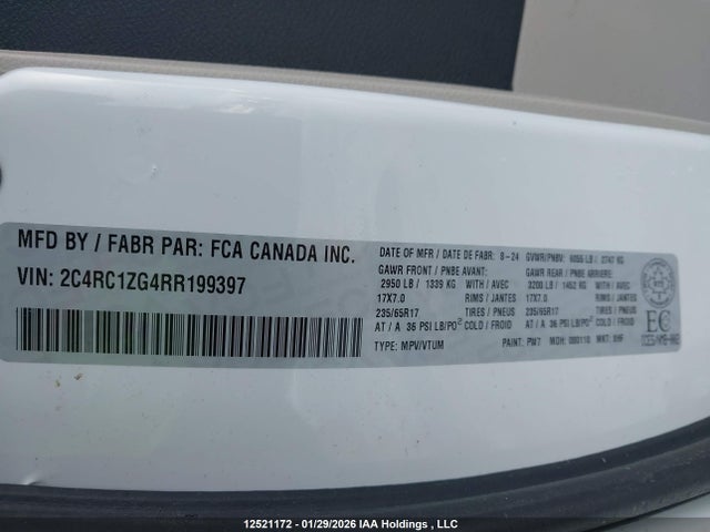 Chrysler Grand Caravan Sxt 2024 2C4RC1ZG4RR199397 Image 9