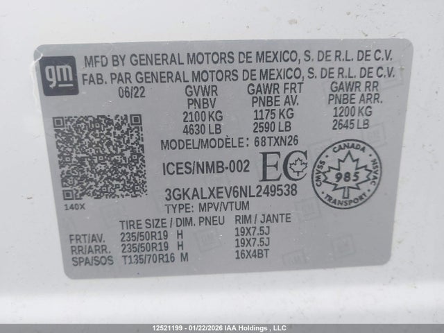 3GKALXEV6NL249538 GMC Terrain Denali