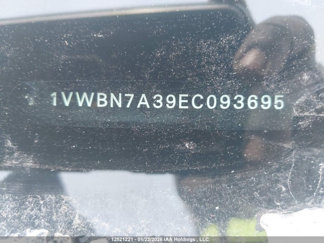 12521221 :رقم المزاد ، 1VWBN7A39EC093695 vin ، 2014 Volkswagen Passat Se مزاد بيع