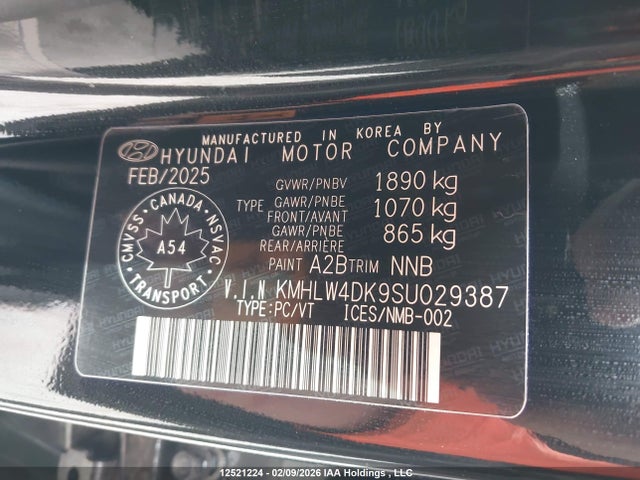 KMHLW4DK9SU029387 Hyundai ELANTRA N