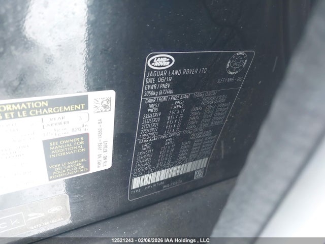 Продаж на аукціоні авто 2019 Land Rover Range Rover Sport Se, vin: SALWG2RK2KA873647, номер лоту: 12521243
