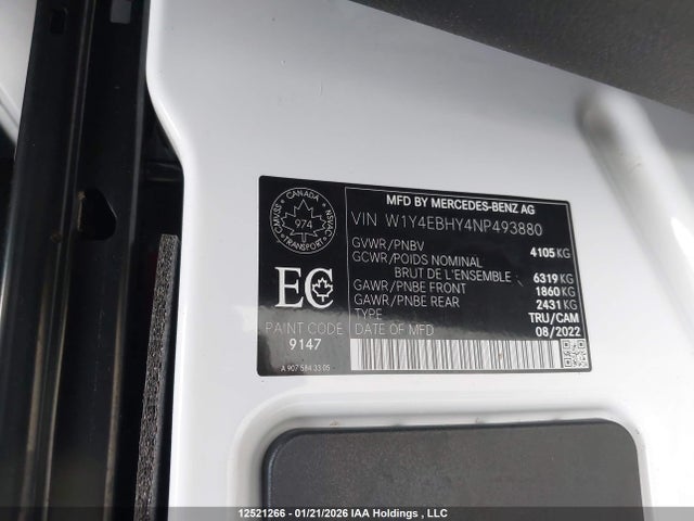 W1Y4EBHY4NP493880 Mercedes-Benz Sprinter 2500