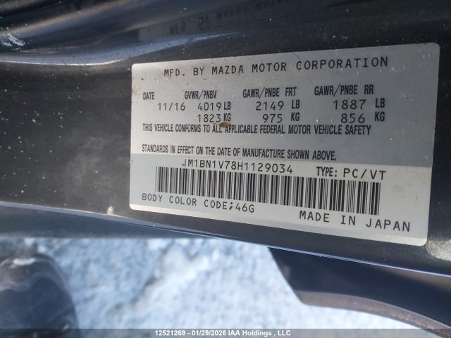 JM1BN1V78H1129034 Mazda 3 TOURING