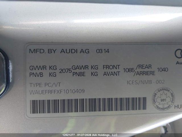 WAUEFRFFXF1010409 Audi A3