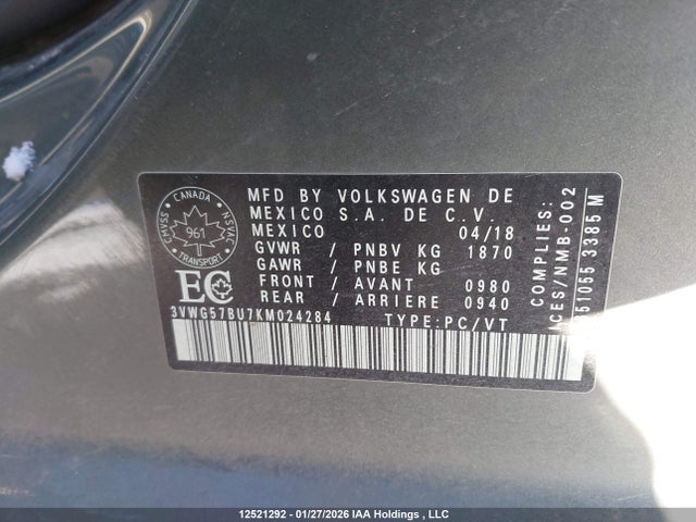 Volkswagen Jetta Sel Premium 2019 3VWG57BU7KM024284 Image 9