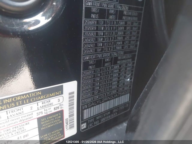SALYL2RN3JA754020 Land Rover Range Rover Velar R-dynamic Se