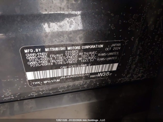JA4J4UA85RZ635187 Mitsubishi Outlander Es