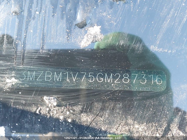 3MZBM1V75GM287316 Mazda Mazda3 Gs