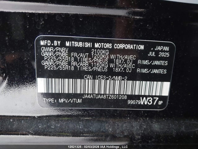 Mitsubishi Eclipse Cross Es 2026 JA4ATUAA8TZ601208 Image 19
