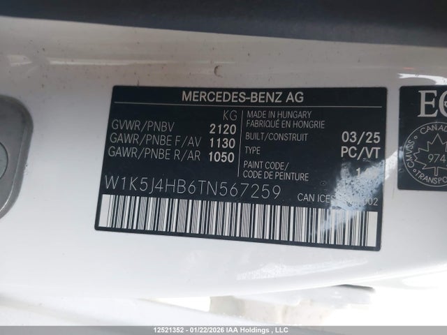 W1K5J4HB6TN567259 Mercedes-Benz CLA 250 4MATIC