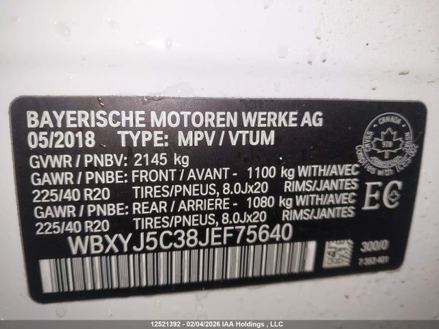 WBXYJ5C38JEF75640 BMW X2 Xdrive28i
