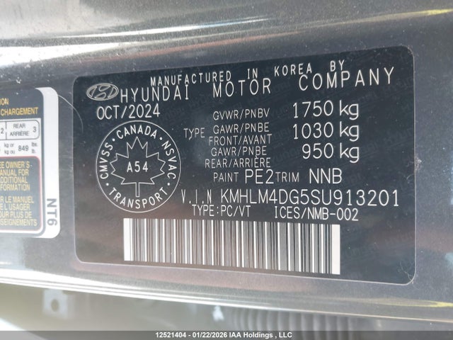 KMHLM4DG5SU913201 Hyundai Elantra Sel Sport