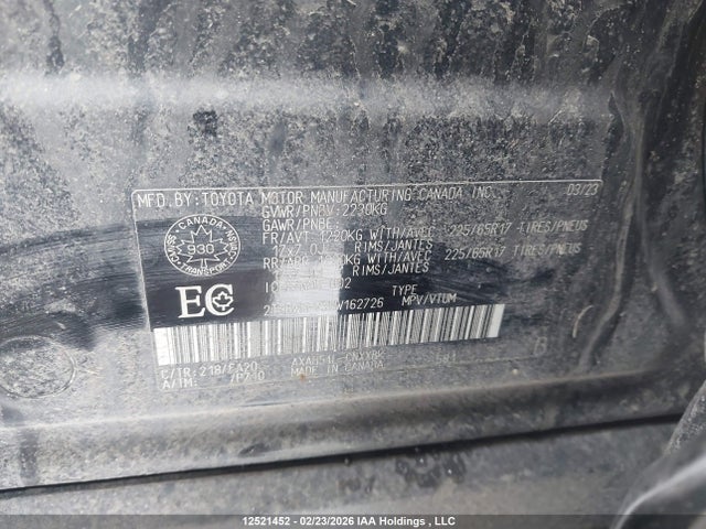 2T3BWRFV3PW162726 Toyota RAV4