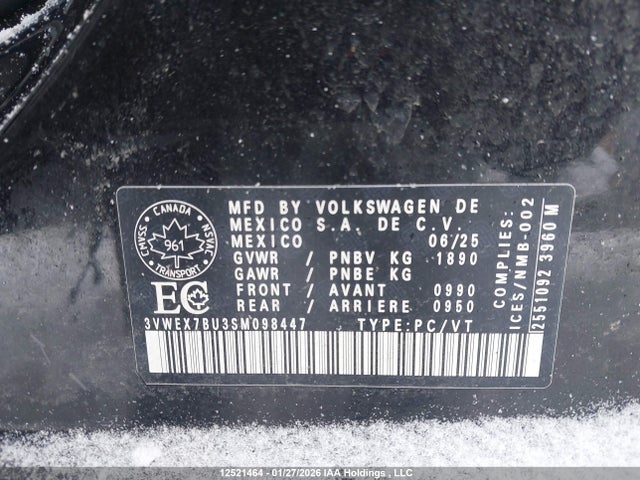 Volkswagen JETTA SE 2025 3VWEX7BU3SM098447 Image 9